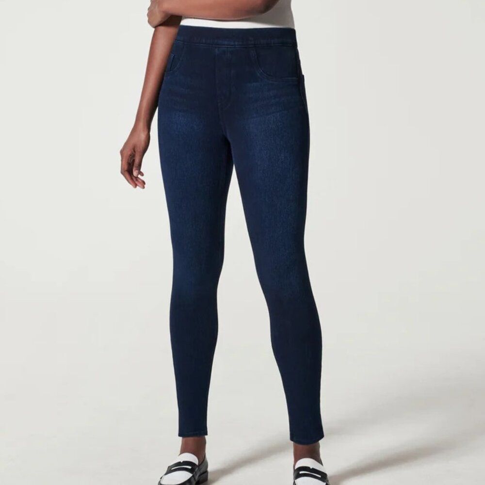 SPANX Jean-ish Ankle Leggings Size Large women's Twilight Rinse 20018R